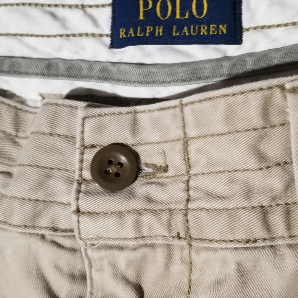 Polo Ralph Lauren Shorts Mens 35 Khaki Cargo 6 Pockets Classic Chino - Picture 3 of 7
